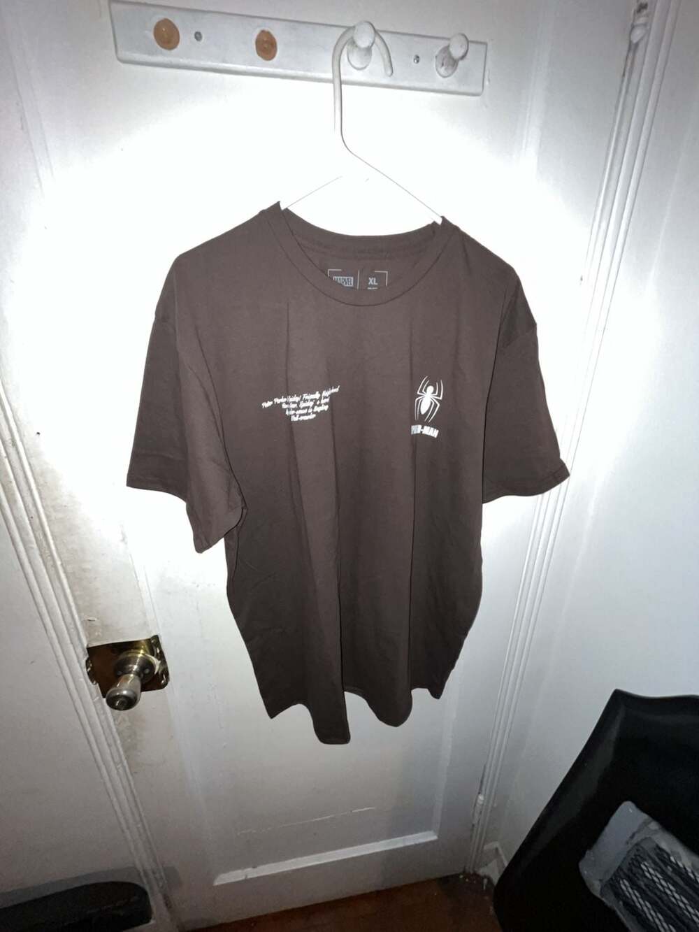 Marvel Spider-Man T-Shirt Size XL Brown Graphic Tee